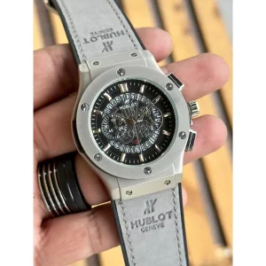 Hublot Watch Chronograph Silver Gray For Men (SUP4095)