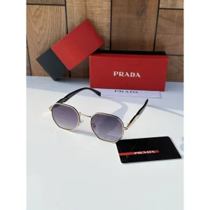 Prada Sunglasses Gold Black Shaded For Men (SUP3554)