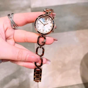 Guess Sparkle Watch Copper-White For Women (SUP3806)