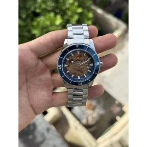 Rado Captain Watch Cook Automatic (Open Back) Silver Blue For Men (SUP3060)