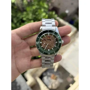 Rado Captain Watch Cook Automatic (Open Back) Silver Green For Men (SUP3061)