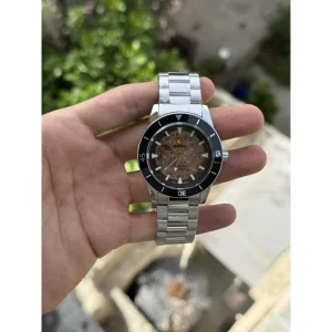 Rado Captain Watch Cook Automatic (Open Back) Silver Black For Men (SUP3062)