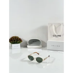 Celine Sunglasses Gold Green For Men (SUP3563)