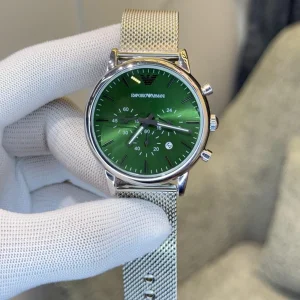 Emporio Armani Watch Silver Green For Men (SUP4218)