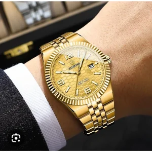 Rolex Land Dweller Watch Champion Gold Yellow Dial Limited Edition For Men (SUP4120)
