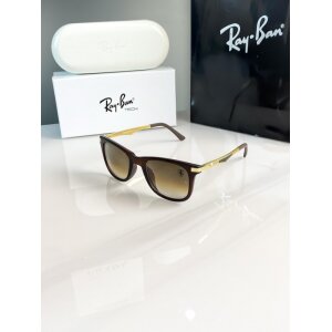 Rayban Sunglasses Gold Brown Shaded (SG969)
