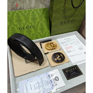 Gucci Double Buckle Belt Combo With Ogbox Carrybag For Men (SUP3307)