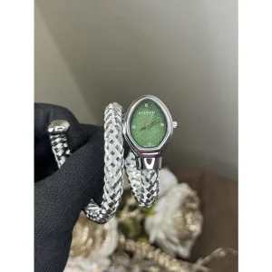 Bvlgari Serpenti Watch Snake Silver-Green Dial For Women (SUP3607)