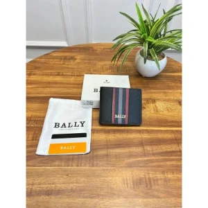 Bally Leather Wallet With OG Box Cards Dustbag Tags For Men (SUP4322)