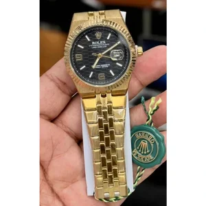 Rolex Land Dweller Watch Gold Black Dial Limited Edition For Men (SUP4124)