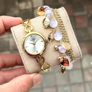 Fossil Watch Gold White For Women (SUP2874)