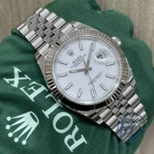 Rolex Oyster Date Just Watch Full White Stainless Steel For Men (SUP2975)