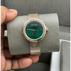 Calvin Klein Watch Rosegold CK D3 Green Dial For Women (SUP3678)