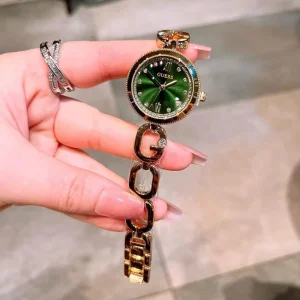 Guess Sparkle Watch Gold-Green For Women (SUP3808)