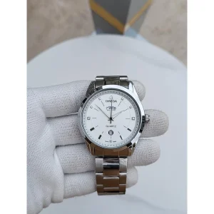 Omega Watch Day date Silver White Dial For Men (SUP4143) (Copy)