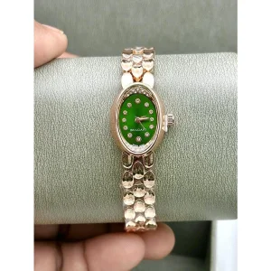 Bvlgari Watch Swiss Made Rosegold Green For Women (SUP3893)