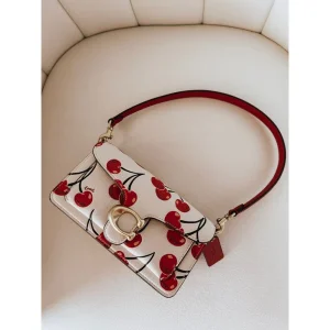 Coach Tabby Print bag 20 Cherry with box For Women (LAB159)