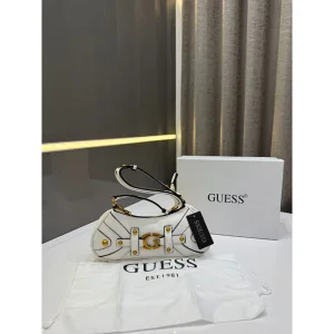 Guess White Leather Bag With OG Box Bill & Dust Bag For Women (LAB166)