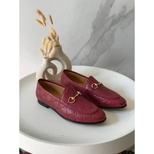 Gucci Jordan Maroon Loafers (LAB173)