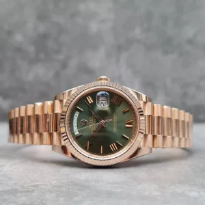 Rolex Oyster Watch perpetual Day Date Automatic Copper-Green For Men (LAB235)