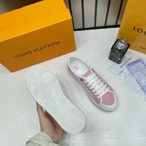 Louis Vuitton LV Lagoon Sneaker Rose Pink With OG Box & Carry Bag For Women (LAB260)