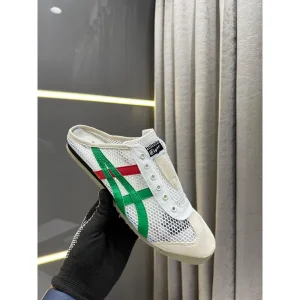 Onitsuka Tiger Mexico 66 Sabot Half Cut Shoe Sneaker White Green For Men (LAB268)