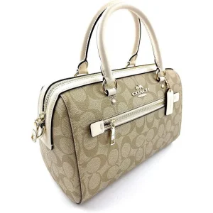 Coach Rowan Satchel Bag Signature For Women (LAB293)