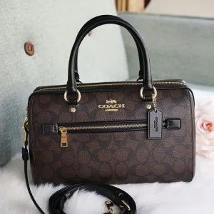 Coach Rowan Satchel Bag Signature For Women (LAB294)