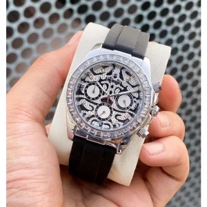 Luxurious Rolex Daytona Tiger Eye Watch