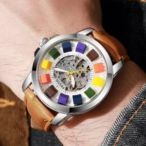 Fossil Skeleton Rainbow Watch