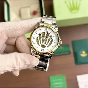 Stylish Rolex Twotone Chain Watch