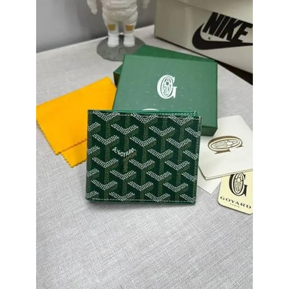Luxury Goyard Wallet Green Full Kit For Men (BOT1270)